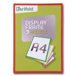 Tarifold Display Frame - magnetický prezentační rámeček - A4, 1 ks, červený