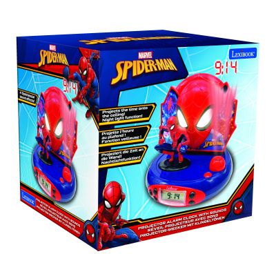 Lexibook Dětský budík Spider-Man s rádiem a projektorem