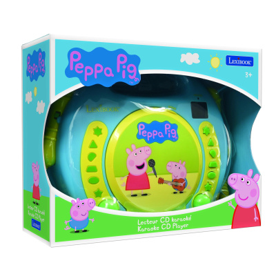 Lexibook Přenosný CD přehrávač Prasátko Peppa se 2 mikrofony