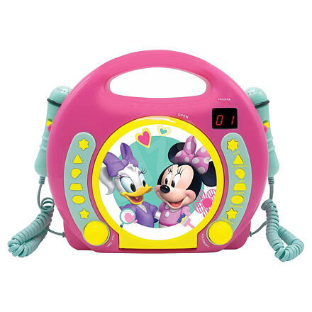 Lexibook Přenosný CD přehrávač Disney Minnie se 2 mikrofony
