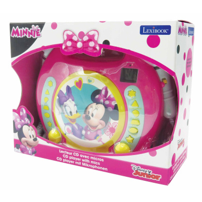 Lexibook Přenosný CD přehrávač Disney Minnie se 2 mikrofony