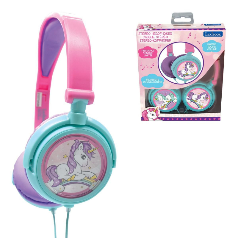 Lexibook Skládací sluchátka Jednorožec
