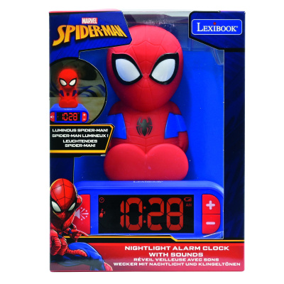 Lexibook Dětský budík Spider-Man s nočním světlením