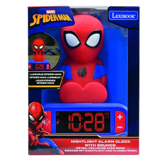 Lexibook Dětský budík Spider-Man s nočním světlením