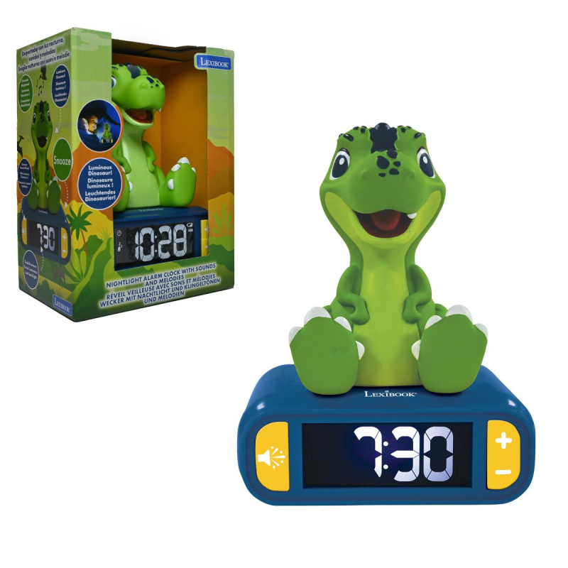 Lexibook Budík s nočním 3D světlem Dinosaurus