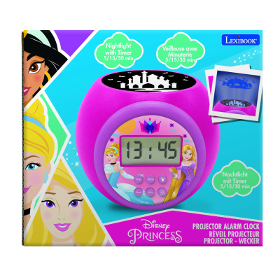 Lexibook Dětský budík Disney Princess s projektorem