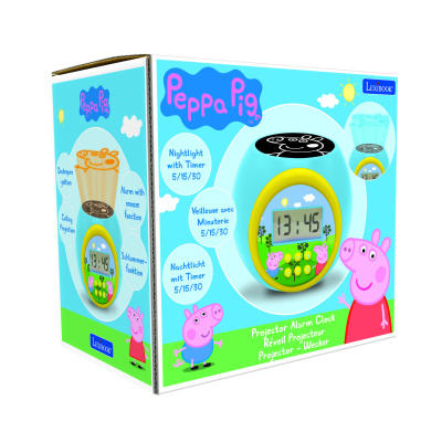 Lexibook Dětský budík Prasátko Peppa s projektorem