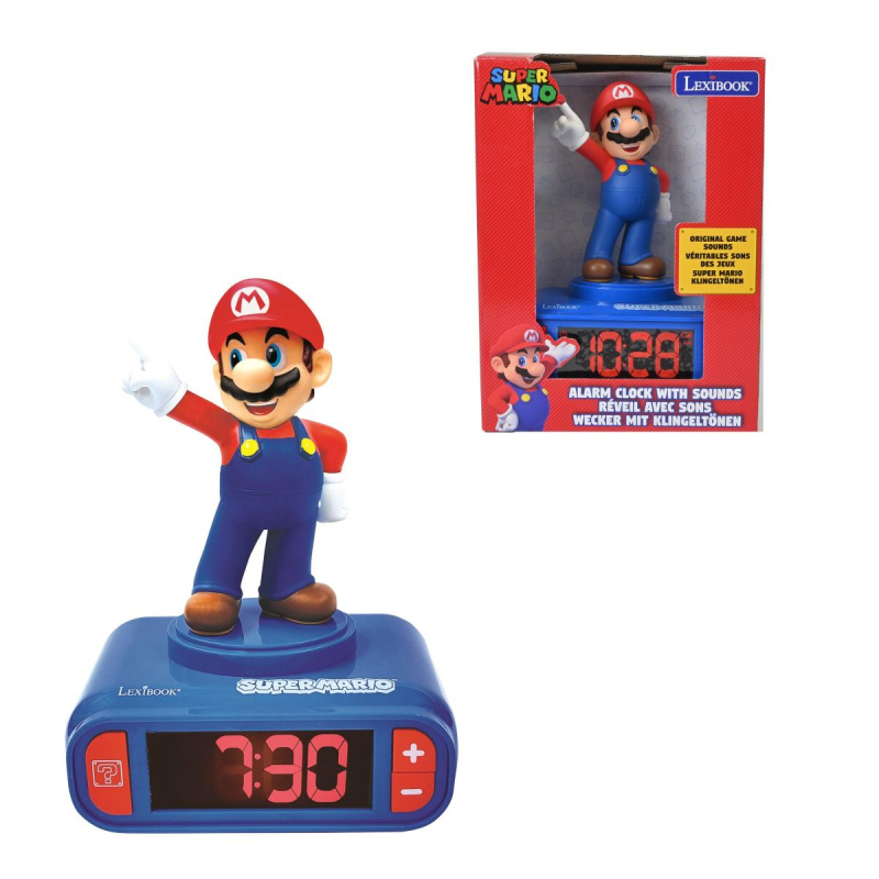 Lexibook Dětský budík Super Mario s nočním osvětlením