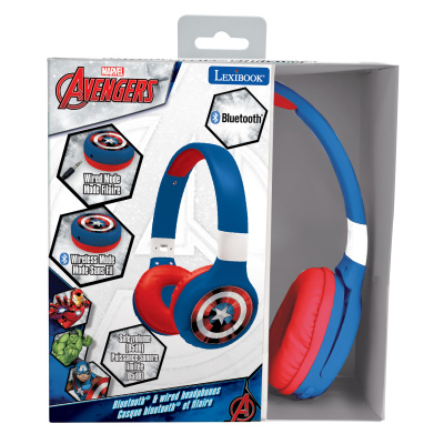 Lexibook Skládací sluchátka Avengers Bluetooth