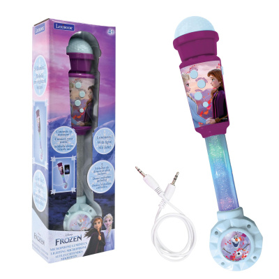 Lexibook Svítící mikrofon Disney Frozen s melodiemi a zvukovými efekty