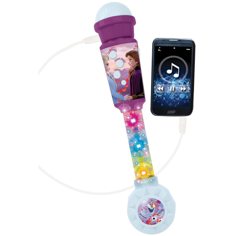 Lexibook Svítící mikrofon Disney Frozen s melodiemi a zvukovými efekty