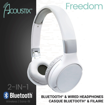 Lexibook Skládací sluchátka bílá Bluetooth