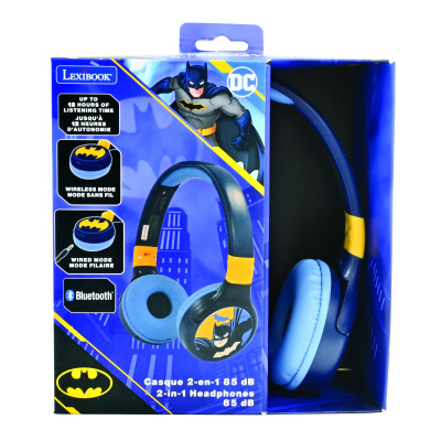 Lexibook Skládací bezdrátová Bluetooth sluchátka Batman