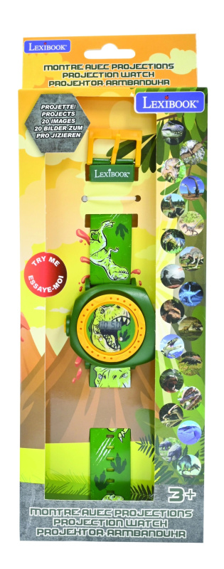 Lexibook Digitální promítací hodinky s dinosaury s 20 obrázky