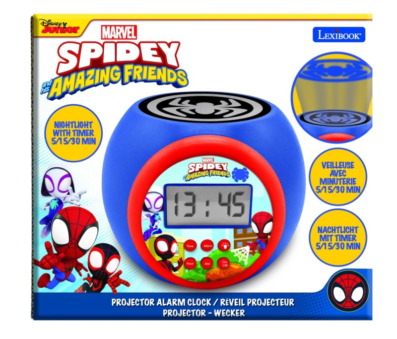 Lexibook Budík s projektorem Spidey a jeho úžasní přátelé
