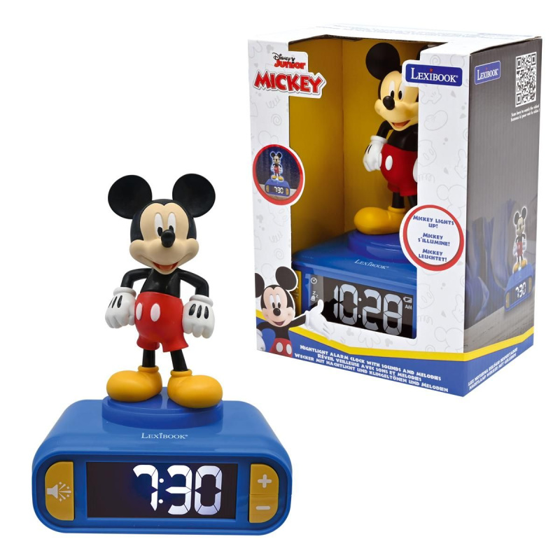 Lexibook Budík s nočním 3D světlem Myšák Mickey