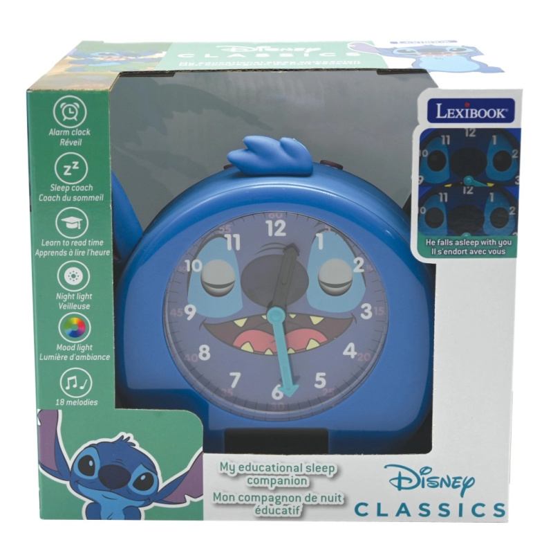 Lexibook Budík Disney Stitch – společník pro snadné usínání