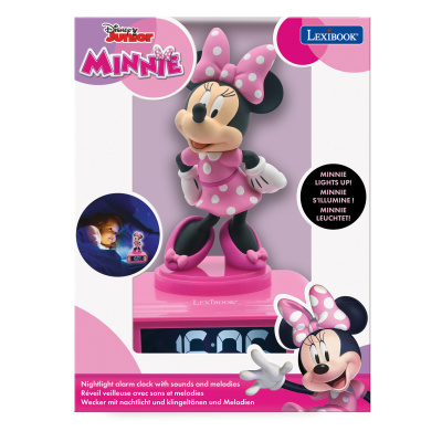 Lexibook Budík s nočním 3D světlem Myška Minnie