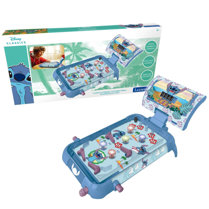 Lexibook Elektronický stolní pinball Disney Stitch