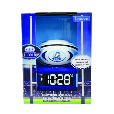 Lexibook Budík s nočním 3D světlem Rugby míč