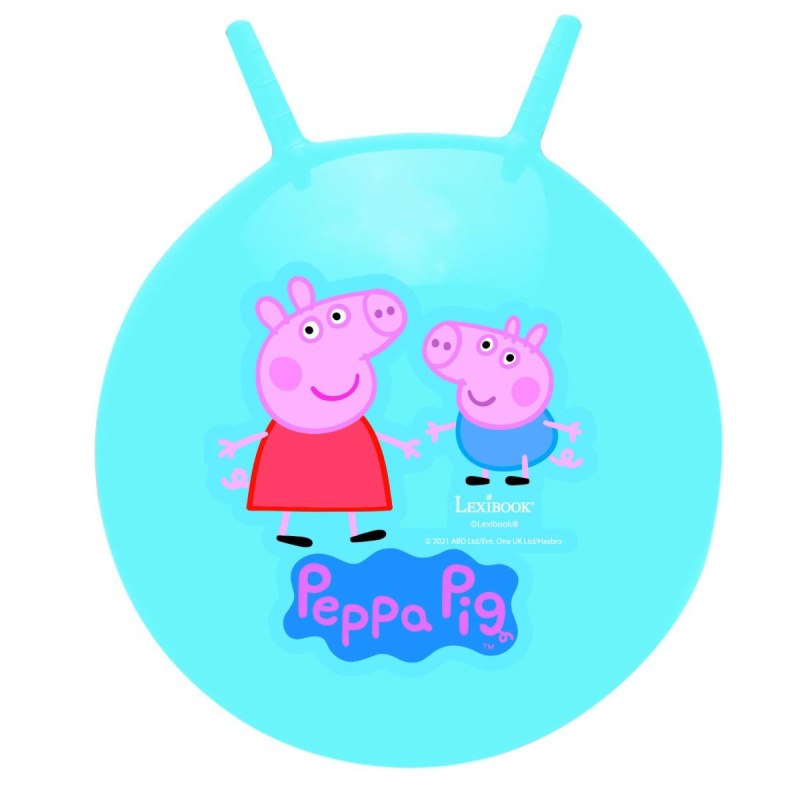 Lexibook Nafukovací skákací míč 45 cm modrý - Prasátko Peppa