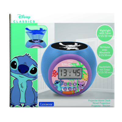 Lexibook Budík s projektorem Disney Stitch