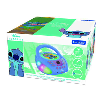Lexibook Svítící Bluetooth CD přehrávač Disney Stitch