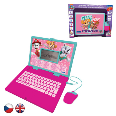 Lexibook Česko-anglický růžový notebook Tlapková patrola