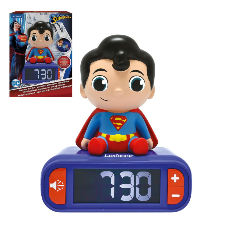 Lexibook budík SUPERMAN se svítící figurkou