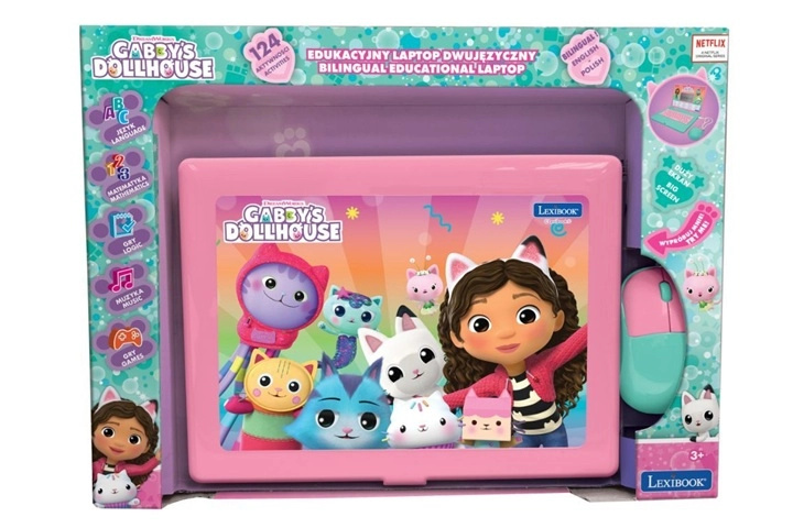 Vzdělávací notebook Lexibook Gabby’s Dollhouse v polštině a angličtině