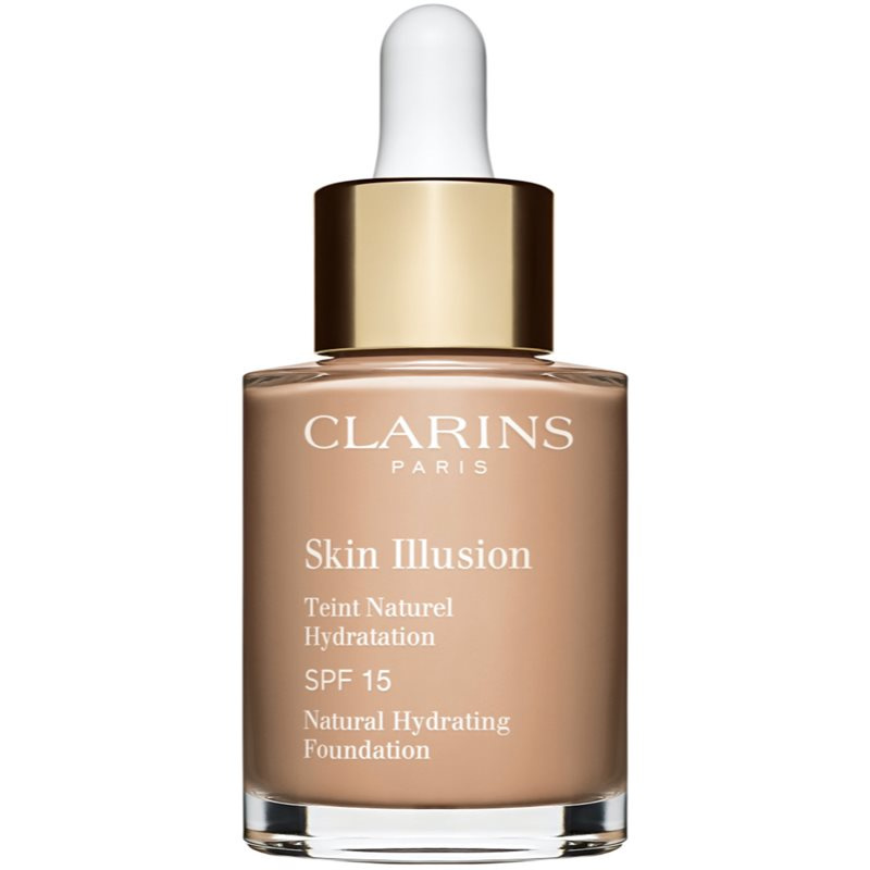 Clarins Skin Illusion Natural Hydrating Foundation rozjasňující hydratační make-up SPF 15 odstín 109C Wheat 30 ml