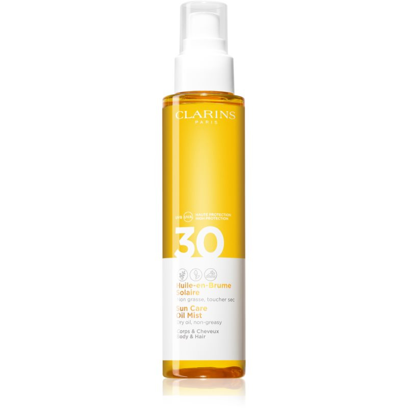 Clarins Sun Care Oil Mist suchý olej na vlasy i tělo SPF 30 150 ml