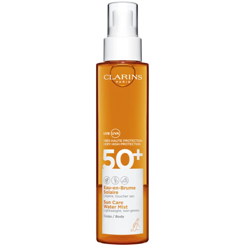 Clarins Sun Care Water Mist transparentní mlha na opalování SPF 50+ 150 ml