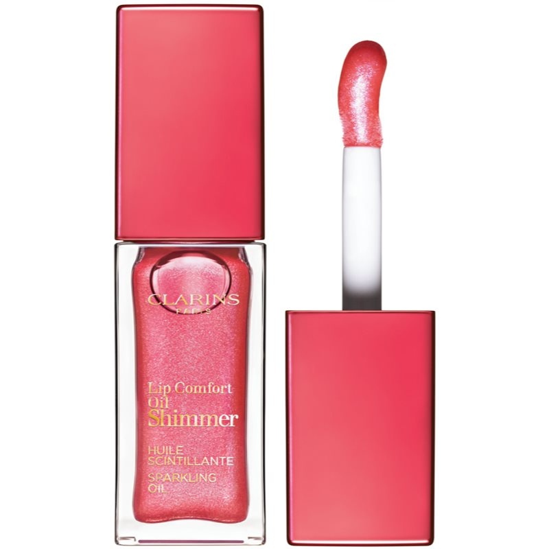 Clarins Lip Comfort Oil Shimmer olej na rty s vícerozměrným leskem - 04 - Intense Pink Lady 7 ml