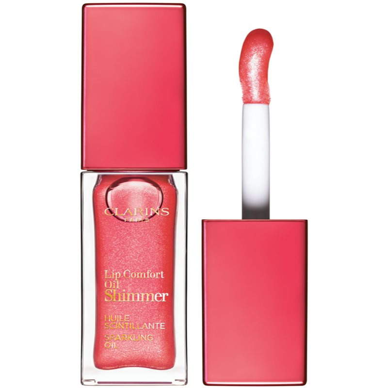 Clarins Lip Comfort Oil Shimmer olej na rty s vícerozměrným leskem - 06 - Pop Coral 7 ml
