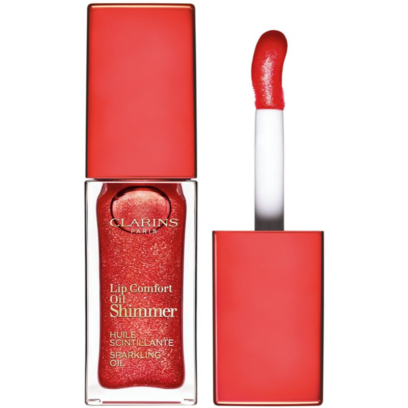 Clarins Lip Comfort Oil Shimmer olej na rty s vícerozměrným leskem - 07 - Red Hot 7 ml