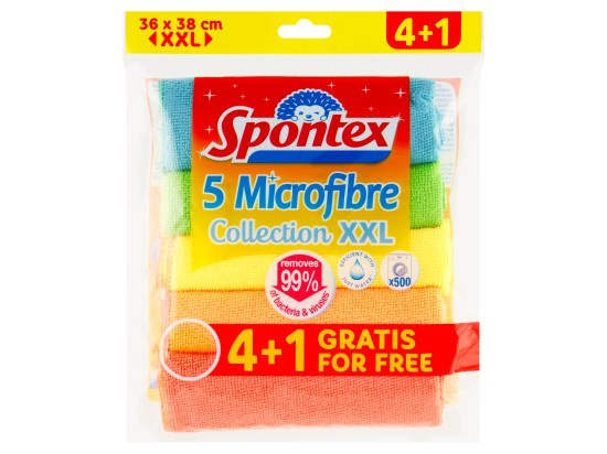 Spontex Microfibre XXL - sada utěrek z mikrovlákna - 5 ks