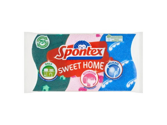Spontex Viskózní houbička Sweet Home 3 ks