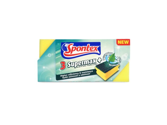 Spontex Supermax+ - houbička na nádobí - 3 ks