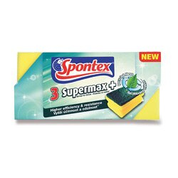 Spontex Supermax+ - houbička na nádobí - 3 ks