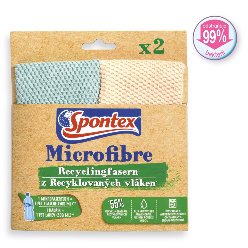 Spontex Microfibre - utěrka z mikrovlákna - 2 ks