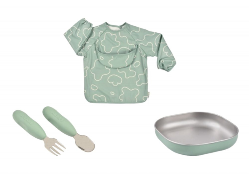Beaba Jídelní sada pro nejmenší Sage Green