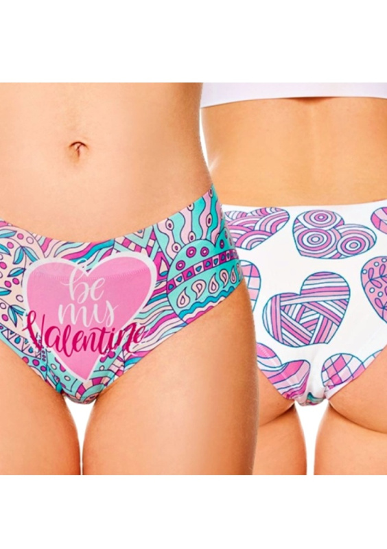 Dámské kalhotky Meméme LOVE BE MY VALENTINE Barva: Vícebarevná, Velikost: XL