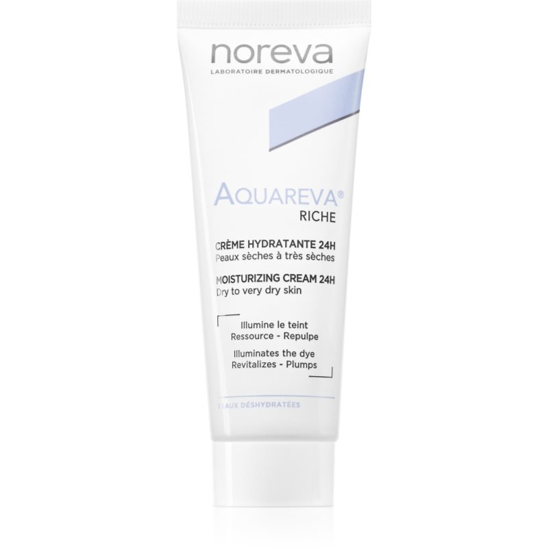 Noreva Aquareva Rich Moisturizing Cream 24h výživný krém pro intenzivní hydrataci 40 ml