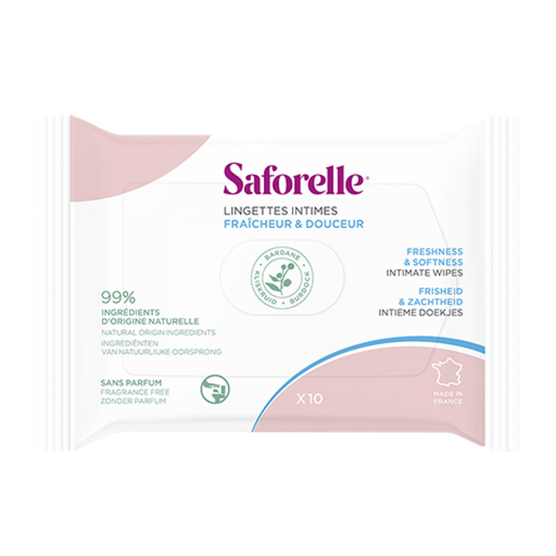 SAFORELLE Ubrousky pro intimní hygienu 10 kusů
