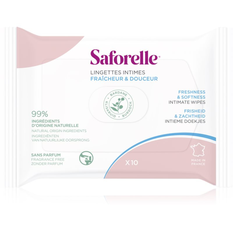 SAFORELLE Ubrousky pro intimní hygienu 10 kusů