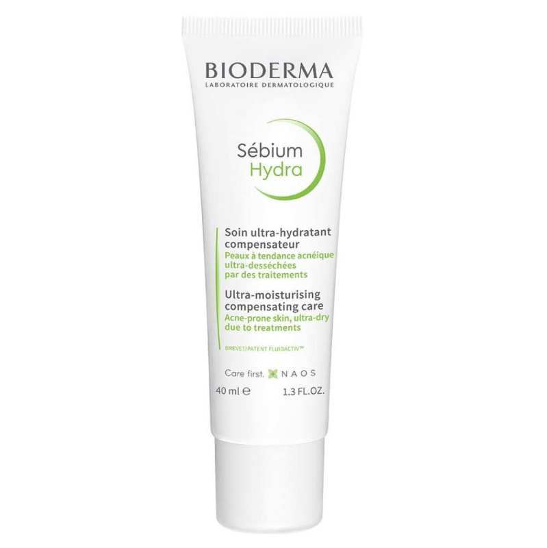 Bioderma Sébium Hydra hydratační krém pro pleť vysušenou a podrážděnou léčbou akné 40 ml