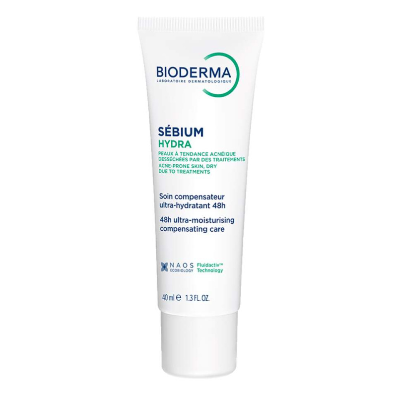 Bioderma Sébium Hydra hydratační krém pro pleť vysušenou a podrážděnou léčbou akné 40 ml