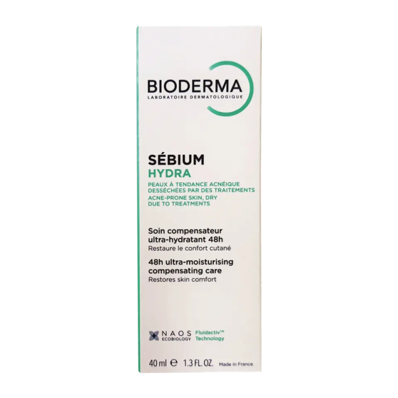 Bioderma Sébium Hydra hydratační krém pro pleť vysušenou a podrážděnou léčbou akné 40 ml