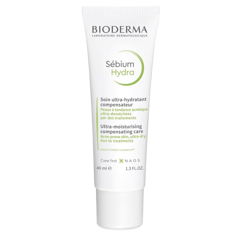 Bioderma Sébium Hydra hydratační krém pro pleť vysušenou a podrážděnou léčbou akné 40 ml